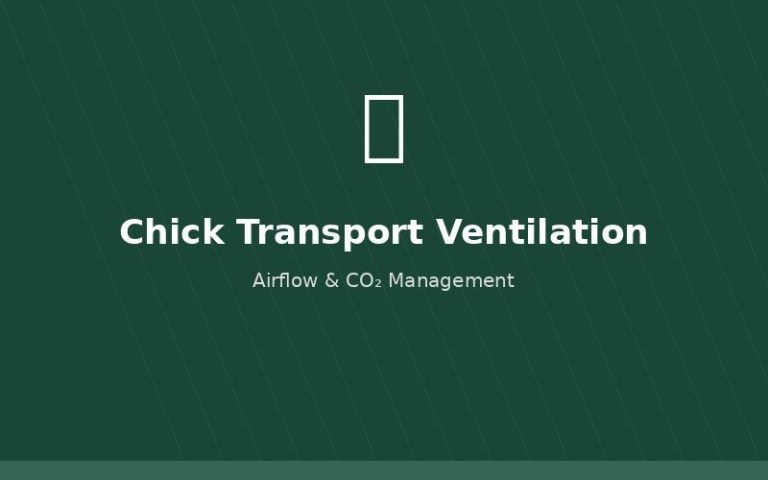 Ventilation system in chick transport truck