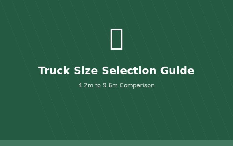 Chick transport truck size comparison guide