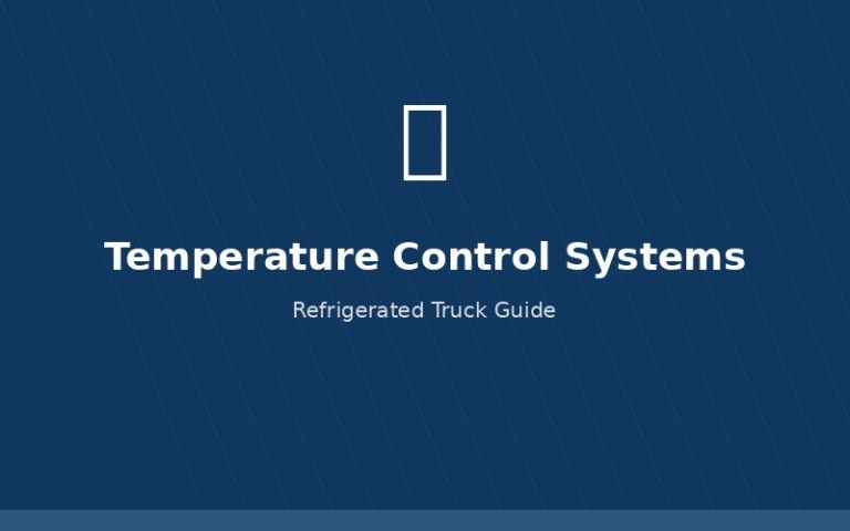 Temperature control system in refrigerated truck